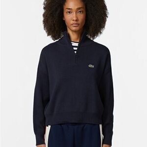 🐊 Lacoste Unisex Zip-Up High-Neck Cotton Sweater